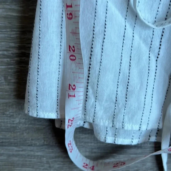 NEW J crew Button-up tie-waist top in stripe - Picture 9 of 9